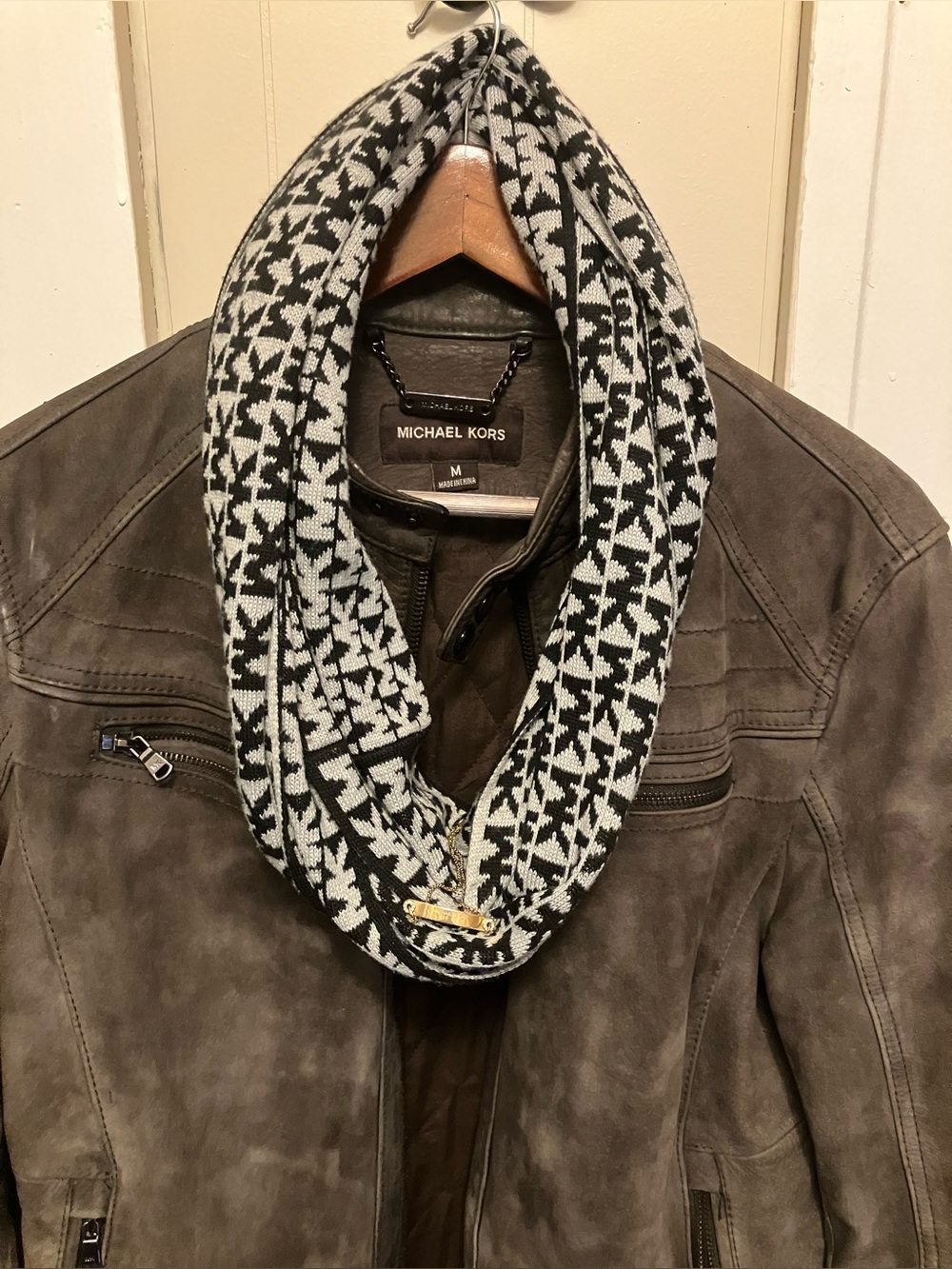 Ultimate Michael Kors Luxury Look – 2007 Chocolate Suede Racer & Monogram Bundle
